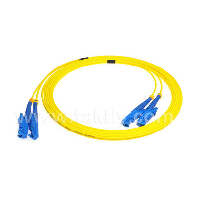 E2000-E2000 padrão amarelo das telecomunicações do cabo de fibra ótica LSZH Zipcord da manutenção programada G657A2