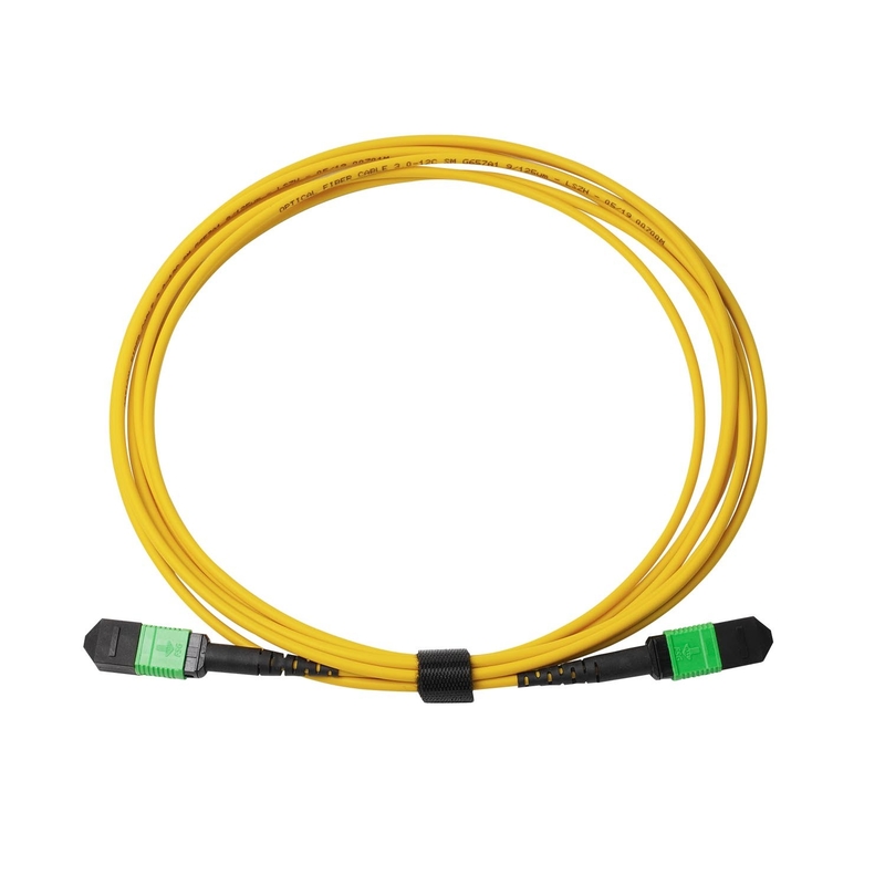 3m 10ft MTP-12 APC Feminino para MTP-12 APC Feminino Modo Único OS2 Plenum MPO Patch Cord Amarelo