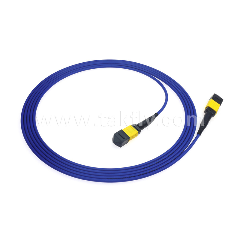 Centro de dados FTTX Cabo de fibra óptica MPO Patch Cord MTP Trunk Cable Blindado SM MM Jumper
