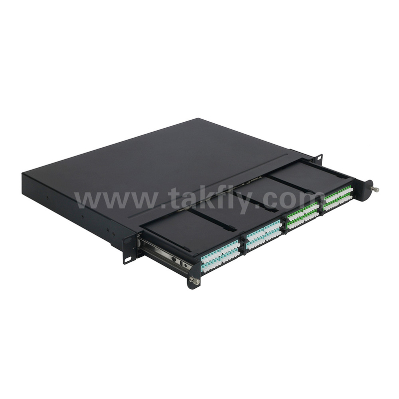1U Rack Mount 24F MPO-LC MTP Patch Panel de alta densidade 96F para Data Center