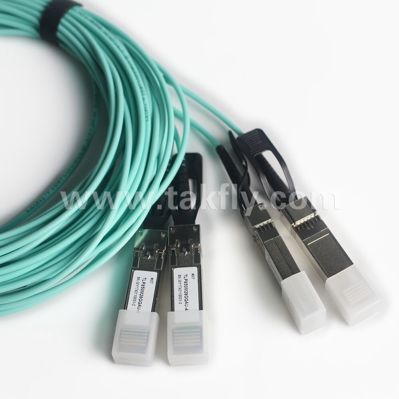 100Gb/s QSFP28 a 4x SFP28 Cable óptico ativo de ruptura Cable AOC Transferência rápida de dados
