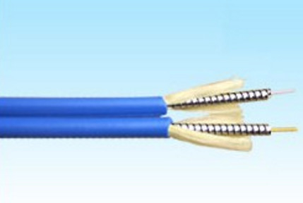 Cabos ópticos blindados duplex com diâmetro de 4,0*7,0 mm e raio de curvatura de 20D/15D