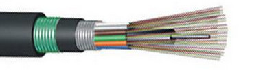 GYTA53 2-144F Cabo óptico duplex de revestimento exterior com material de revestimento de MDPE/HDPE