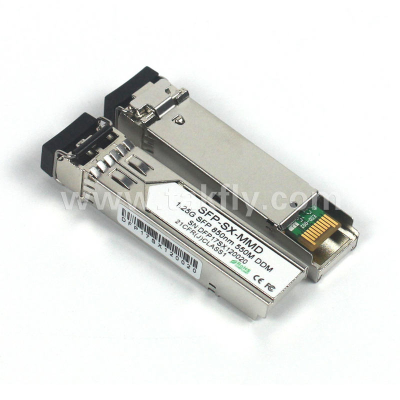 1.25G SFP 850NM 550M MMF DDM LC CISCO JUNIPER HUAWEI MODULO de transmissor óptico SFP compatível