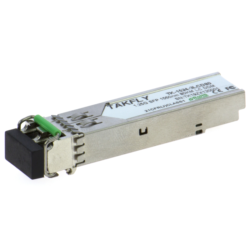 1.25G SFP 1550nm 80KM SMF DDM LC CISCO JUNIPER HUAWEI MODULO COMPATÍVEL DE TRANSCEIVOR ÓPTICO com sensibilidade do receptor -26dBm