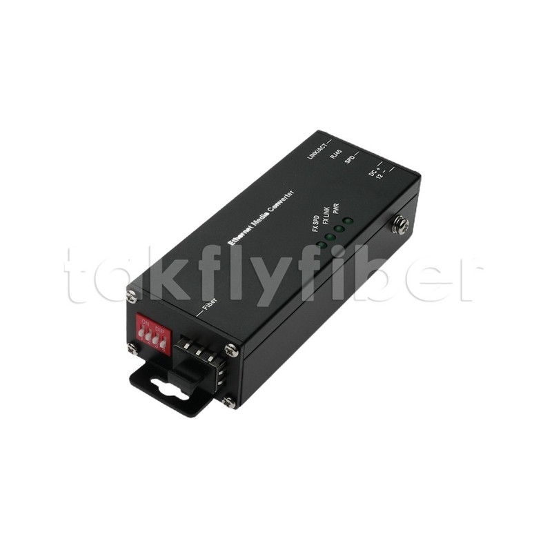 10 100 1000M Mini Tipo de conversor de mídia industrial com porta SFP para aplicações de alta temperatura