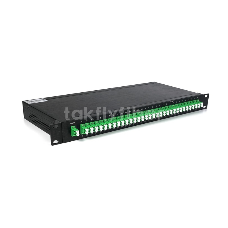 1x32 Fibra Óptica PLC Splitter CATV WDM com IP em 1U 19 Inch Rack Mount
