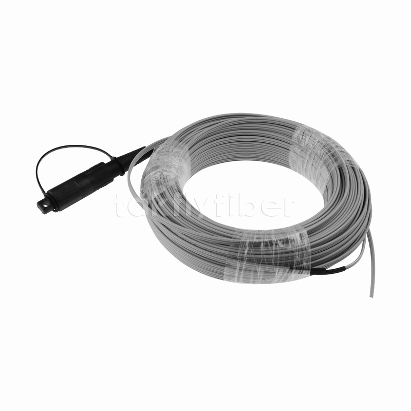 1 Núcleo Predefinido Optitap SC/APC Figura 8 FTTH Fibra Óptica Drop Cable Pigtail 40M G657A LSZH 0.25μd Colete de baixo atrito com 1,0 mm de fio de aço de mensageiro galvanizado