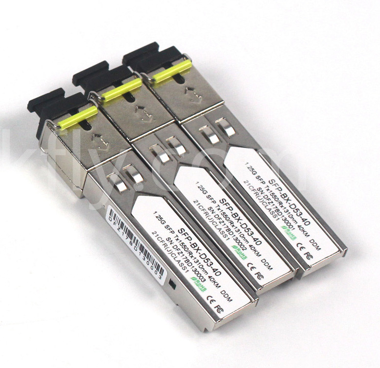 1.25G SFP BIDI Transceiver Tx1310/Rx1550nm 40KM SMF DDM LC SFP Módulo de Transmissor Óptico
