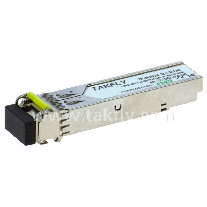 1.25G SFP BIDI Módulo de Transmissor Óptico Tx1550/Rx1490nm 120KM SMF DDM LC CISCO JUNIPER HUAWEI COMPATÍVEL