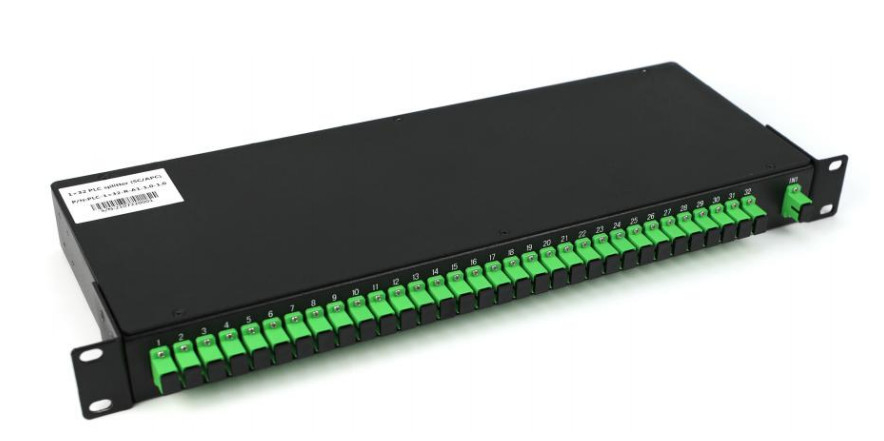 1260-1560nm SM PLC 1×N e 2×N Splitter Rack Mount Fiber Optic PLC Splitter