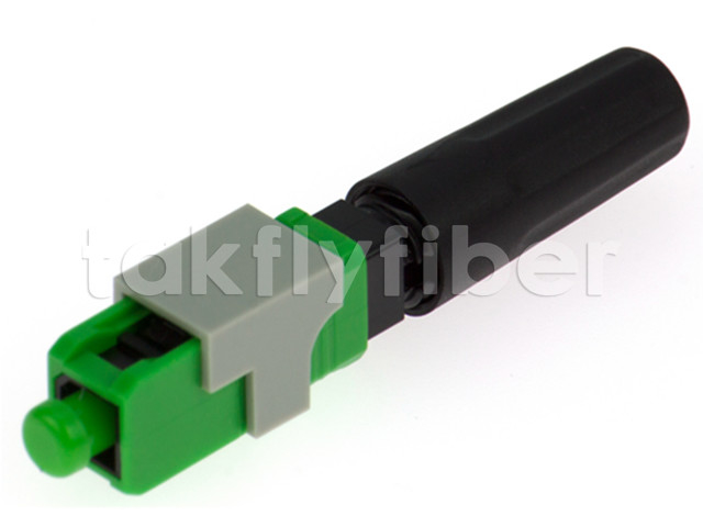 Conectores de fibra de ligação rápida de modo único e à prova d'água para cabos de queda / cabos internos