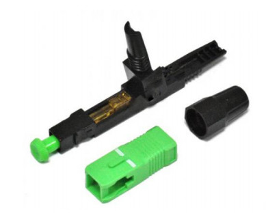 Conectores de fibra de ligação rápida para cabo de queda / cabo interior com fechadura mantém confiabilidade de fibra