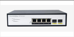 DF-2F-4GP 2-Port 10/100/1000Mbps 4+2 Uplink Fiber Ports Gigabit Poe Switch de rede