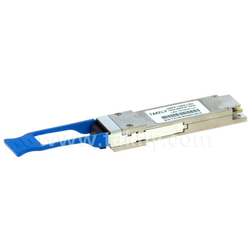 100Gbps do lado do cliente 10KM QSFP28 LR4 com transceptor DDM Fibra de alta potência comprimento de 1m Conexões de telecomunicações