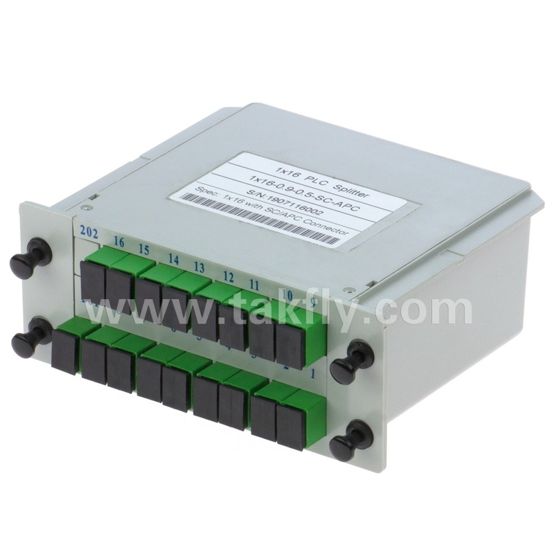 Alta confiabilidade e estabilidade FTTX Gpon 1*16 Modo único G657A1 Fibra de cassete Tipo LGX PLC Splitter com conector Sc/APC