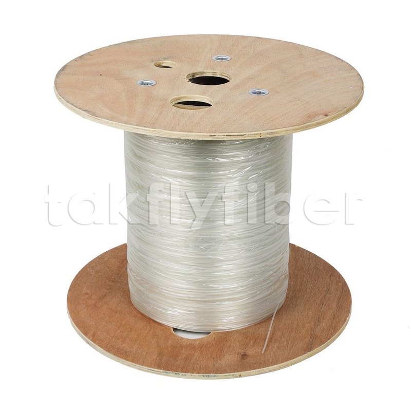 Cabo de Queda de Fibra Óptica FTTH Transparente 2.2x3.0mm G657A2 Plano Interno