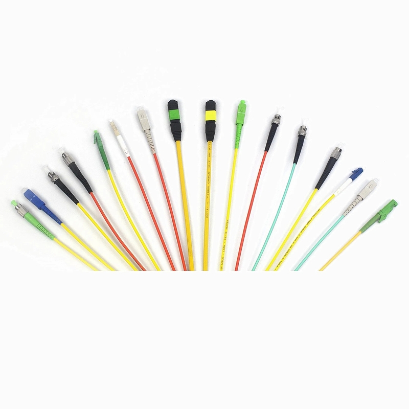 Cabo de remendo de fibra óptica SC/LC/ST/FC, resistência à tração de 100N, PVC/LSZH