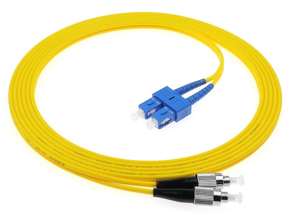 SC-FC Duplex Fiber Optic Patch Cord LSZH/PVC UPC e APC