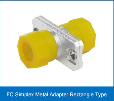 Adaptador Metálico FC Simplex - Tipo Retangular APC Verde SM/MM Baixa IL