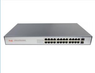 Switch de fibra PoE Full Gigabit de 26 portas - alta qualidade e estoque disponível (DF-2F-24GP)