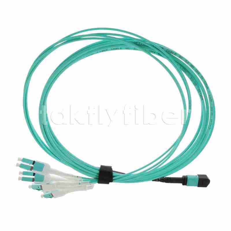 12F Fiber Optic Harness MPO-LC Uniboot MPO Breakout Patch Cable, Plenum (OFNP), 0.35dB Max.