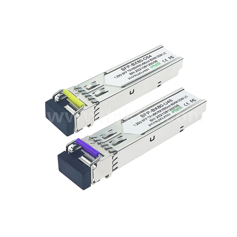 SFP 1.25gbps 80km LC Reach Tx1490nm/Rx1550nm Transceptor óptico bidirecional para Data Center FTTX