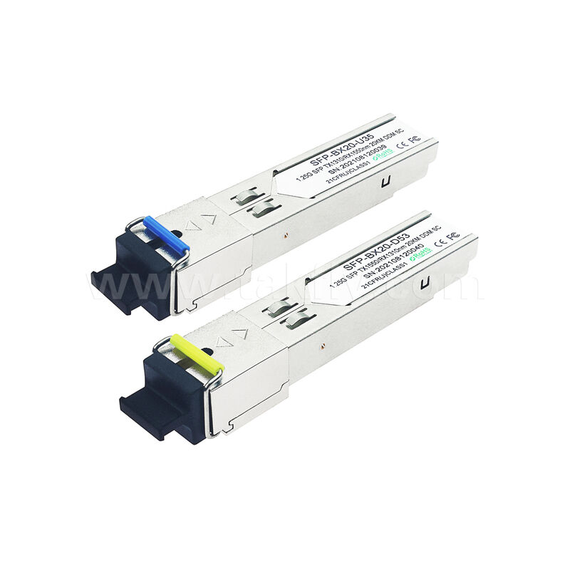 Módulo transceptor óptico SFP 1.25Gbps 20KM SC Bidirecional para Data Center FTTH FTTX