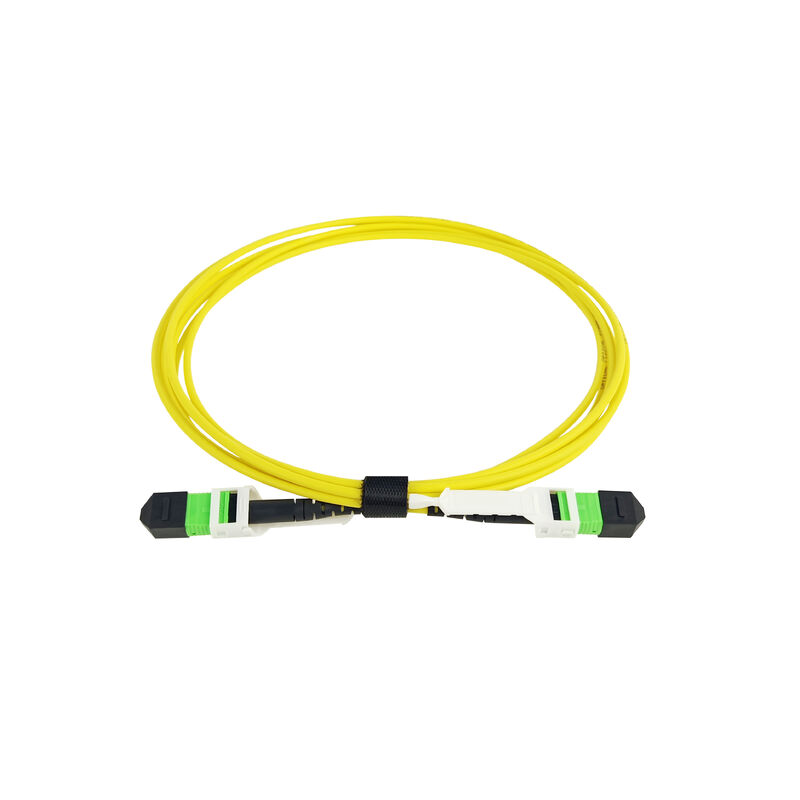 Conector de fibra MPO MTP com aba de puxar SM MM OM3 OM4 OM5 Cabo Breakout de Fibra Óptica Patchcord de Fibra Óptica/Cabo Patch de Fibra Óptica/Cabo Tronco de Fibra Óptica/Cabo Fanout de Fibra Óptica para Alta Densidade