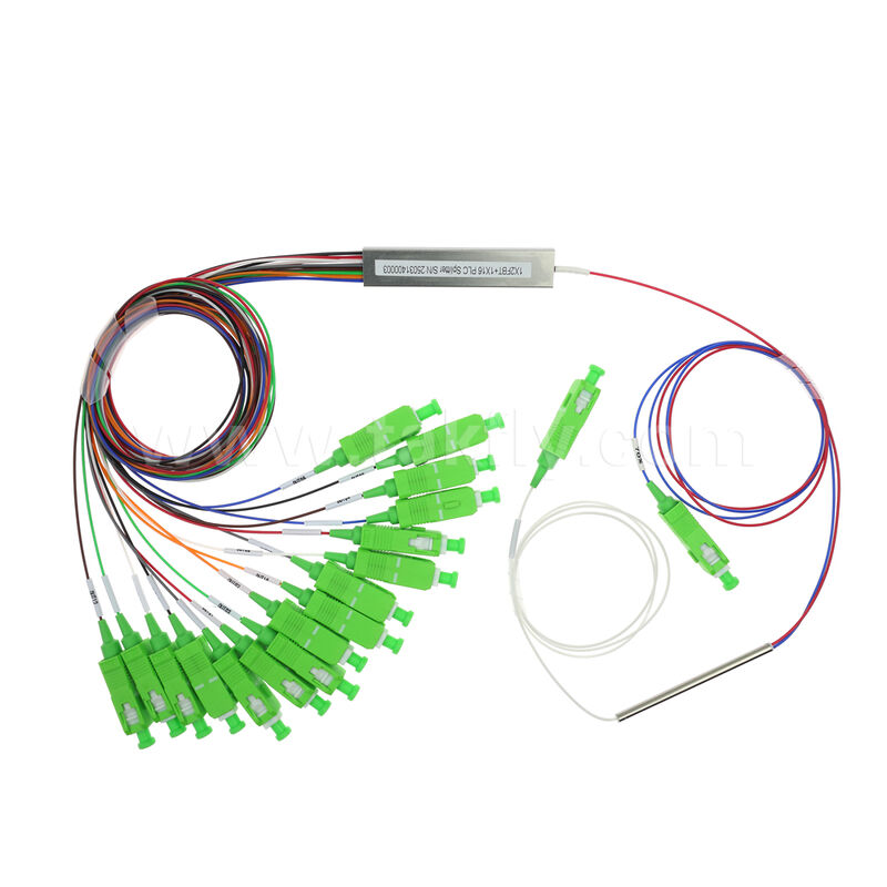 Divisor PLC MINI de fibra óptica 1x2FBT + 1x16 PLC 0,9MM