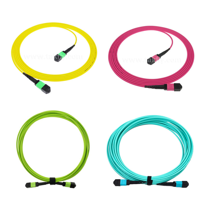 Patchcord MPO/MTP Monomodo Multimodo LSZH 8f/12f/24f Cabo de Fibra Óptica para Data Center FTTX