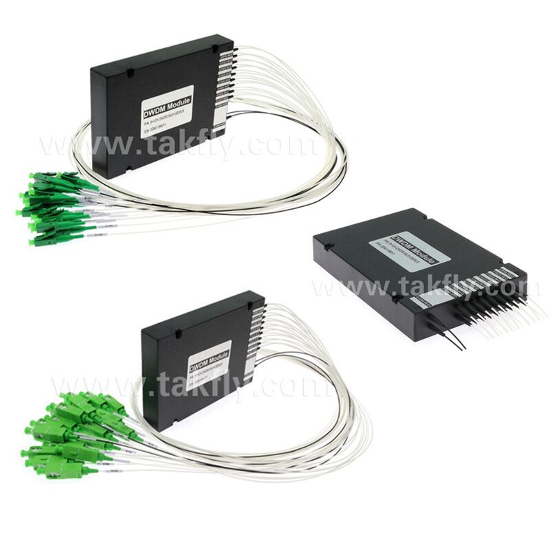 Módulo DWDM de Fibra Óptica 8+1 Canais MUX+DEMUX ABS para Data Center Telecom 5G