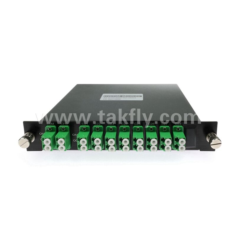 DWDM 8+1Channel MUX+DEMUX LGX Módulo Fibra Óptica para Data Center Telecom 5G