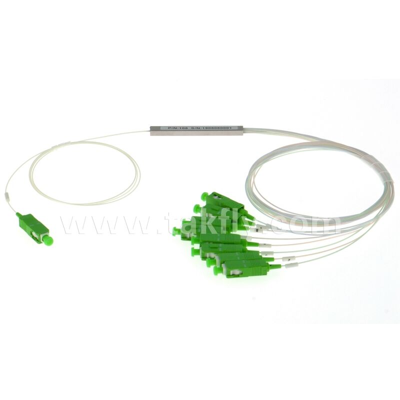 Divisor PLC de Fibra Óptica 1*N tubo de aço SC APC/UPC 0.9mm para Data Center Telecom FTTX