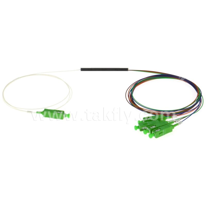 Fibra Óptica PLC Splitter 0.9mm tomadas coloridas Mini Tubos de Aço SC APC/UPC para Data Center Telecom FTTX
