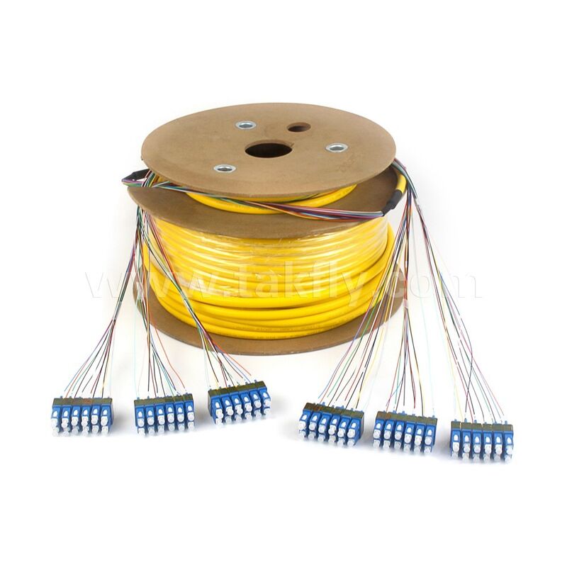 Cordões de Fibra Óptica 36Cores SC-SC Pre-terminado Breakout Patchcord para Telecom Data Center