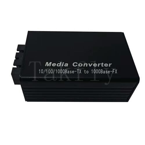 Mini 100M Fast Ethernet Media Converter, 10/100Base-TX para 100Base-FX, Casamento de alumínio, Extensão até 100km