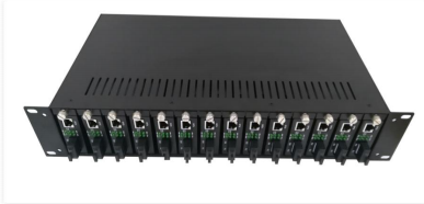 14 Slot Media Converter Montador de rack Chassis um chassi padrão de 19 polegadas de altura de 2U