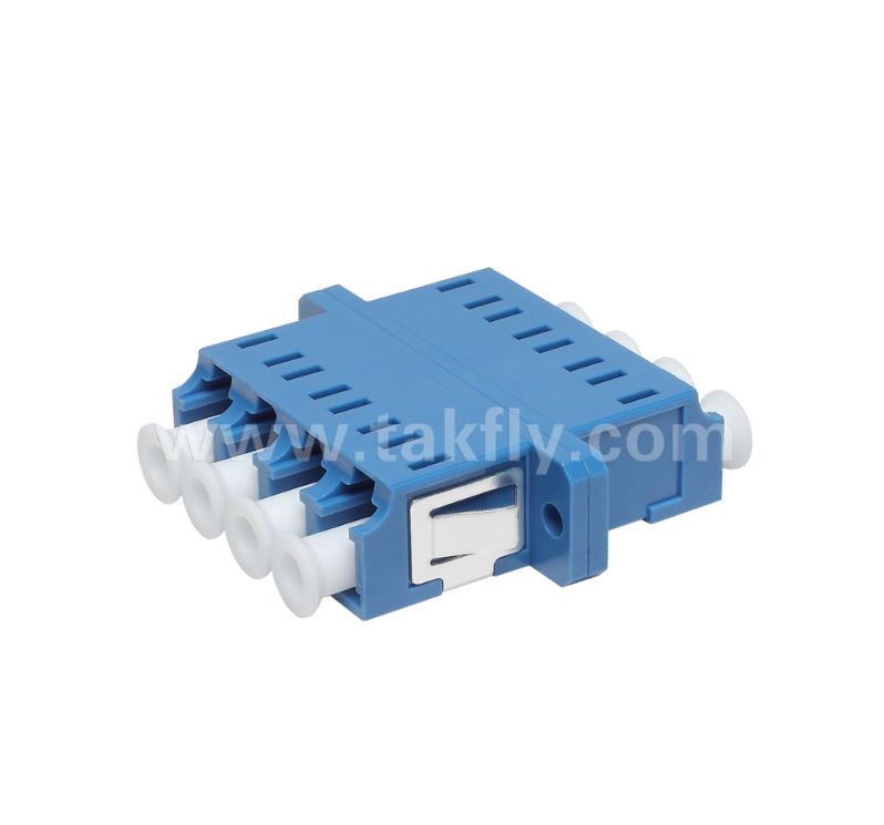 Adaptador de Quad Fiber LC ∙ 4× LC Duplex, design de economia de espaço, para conexão de cabo a cabo e cabo a equipamento