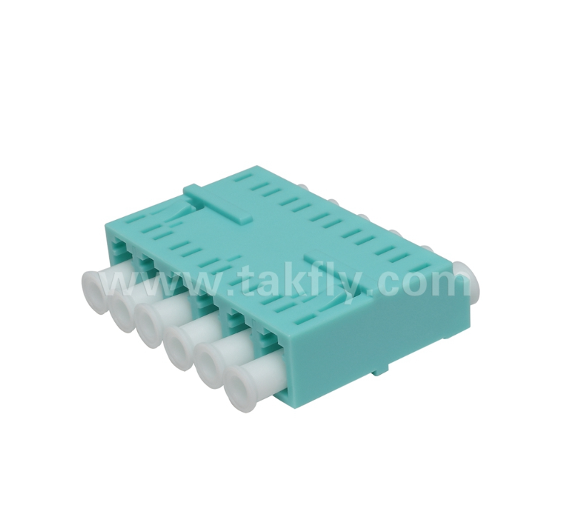 Adaptador LC de 6 vias 6 em 1 LC Duplex, Adaptador de fibra de alta densidade, baixa perda de inserção, para Data Center e FTTx High-Density Patching
