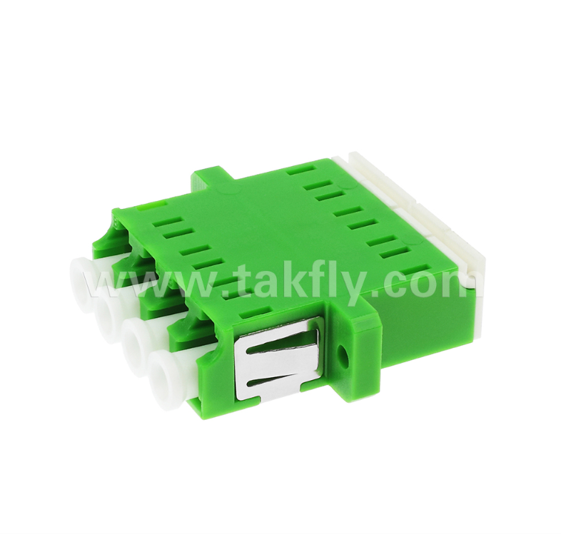 Adaptador de Obturador Interno LC Quad 4 em 1 APC LC Duplex com Obturador Integrado, Protege os Olhos do Laser de Fibra Ótica, Compatível com a IEC e RoHS, para Data Center e Conexões de Fibra de Alta Potência