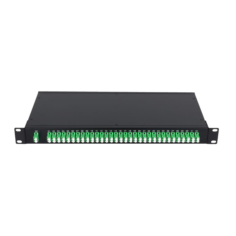 OEM 1U 19Inch 2x64 Rack Mount LC Fiber Optic PLC Splitter para Data Center FTTx