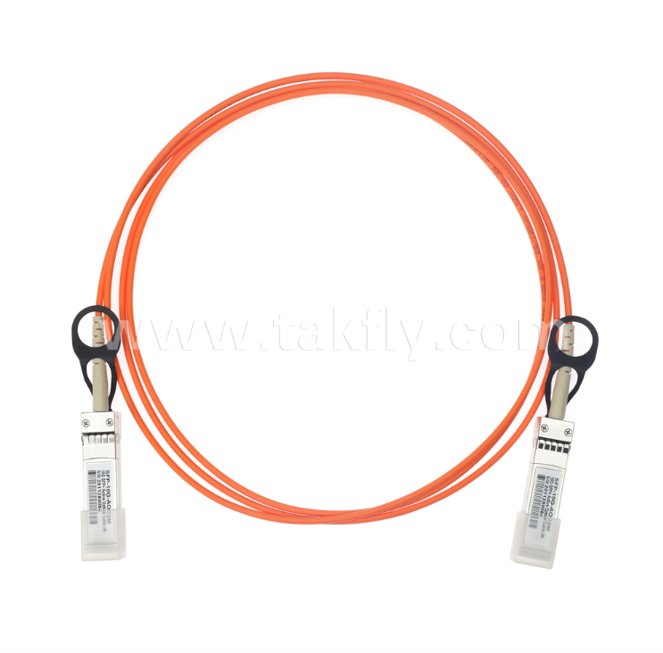 Cable óptico ativo (AOC) 10G SFP+ 300m em OM3, 850nm VCSEL, baixa potência <0,35W/final, SFP+ para SFP+ Interconexão de curto alcance