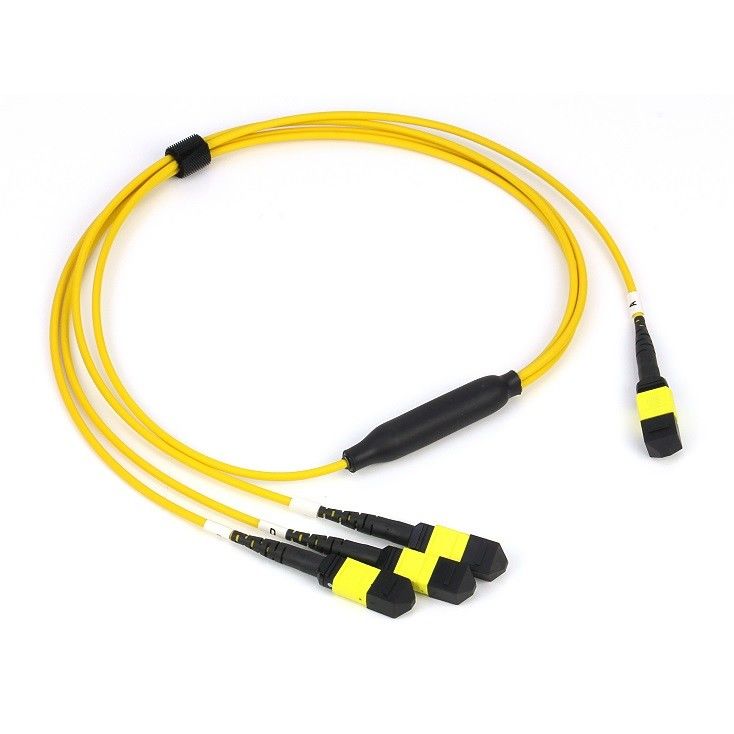 A manutenção programada G657A 12 de 3.0mm retira o núcleo de MPO MTP 3 ao cabo do Fanout da fibra ótica de x 4F MPO