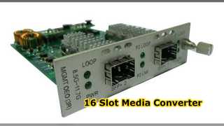 Chassi do conversor de mídia de 16 slots para montagem em rack